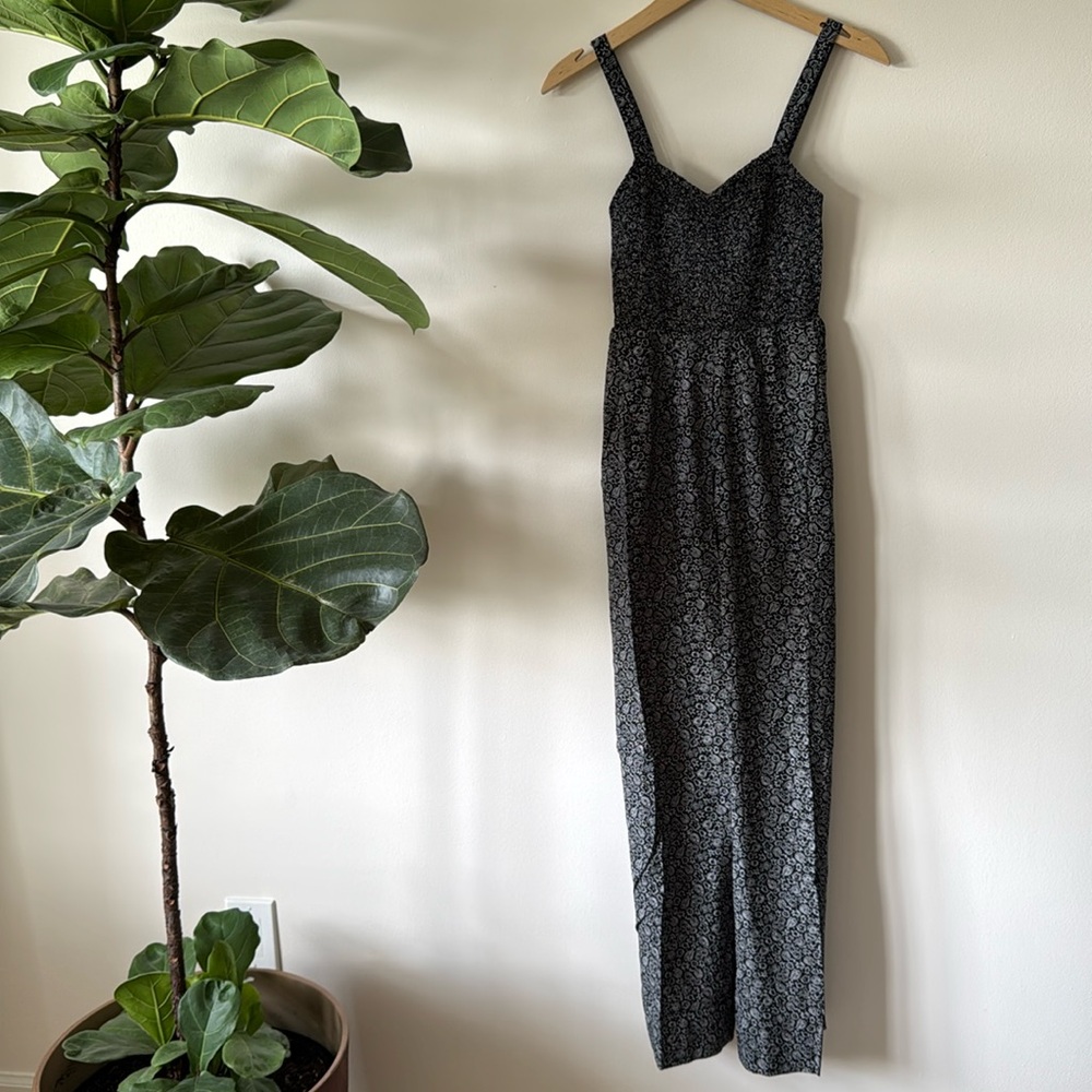 Madewell Lucie Wide-Leg Jumpsuit in Micro Daisy Size S